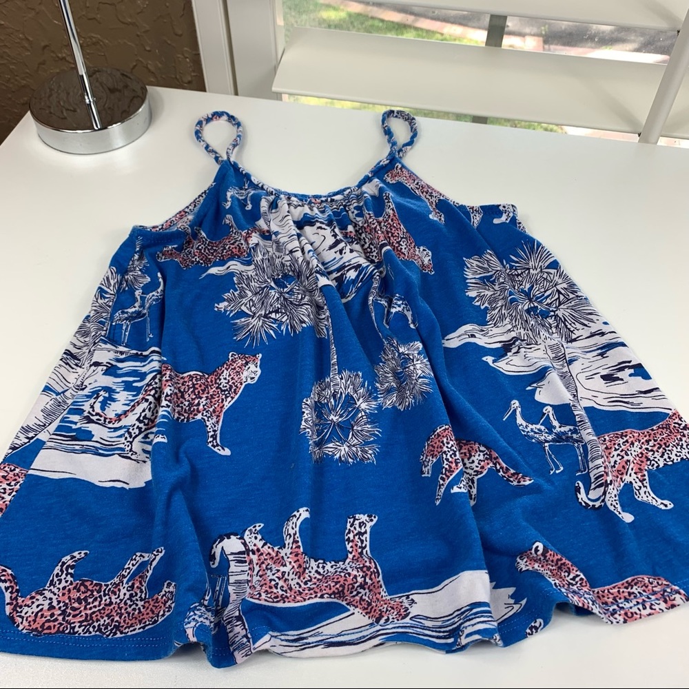 TUCKER + TATE girl’s safari print halter blouse